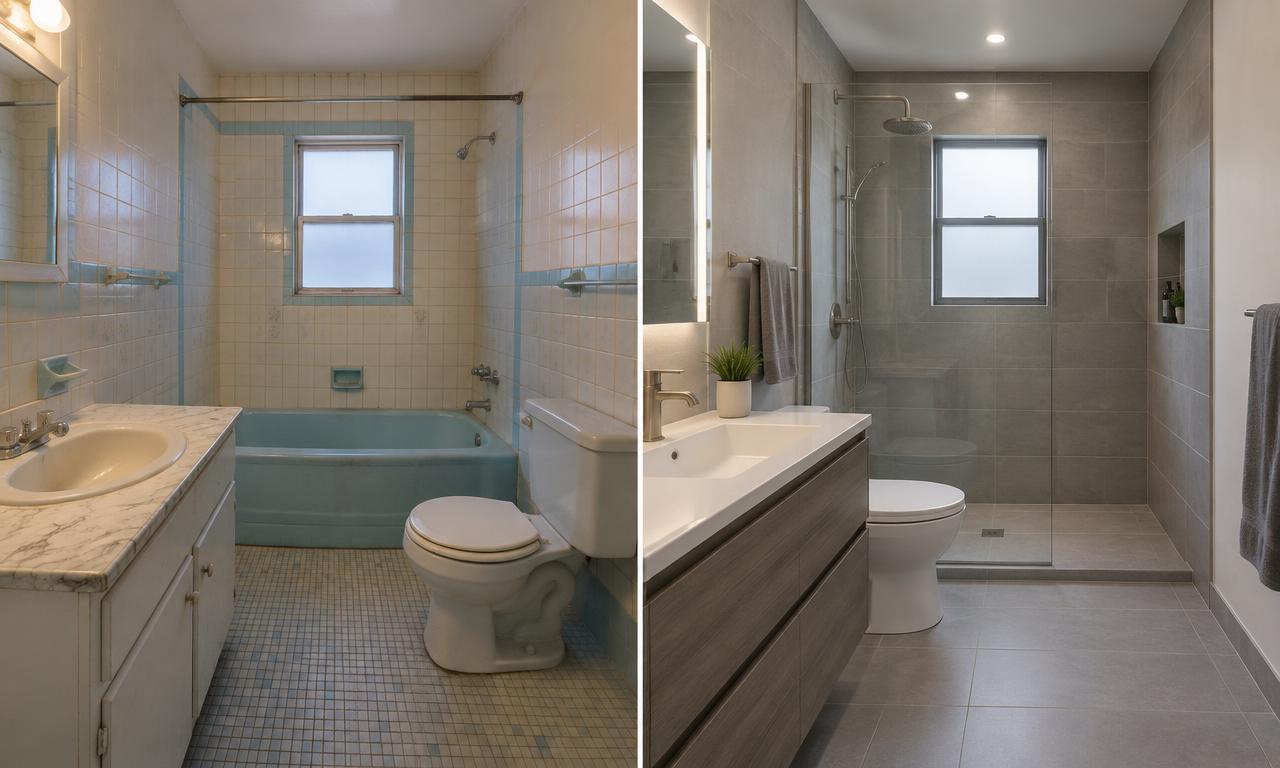 Avant / après : Salle de bain – Rezé