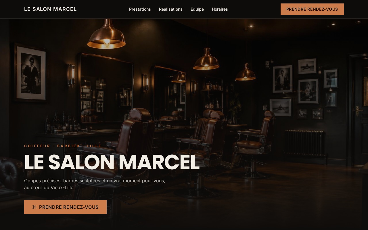Aperçu du template Coiffeur / Barbier